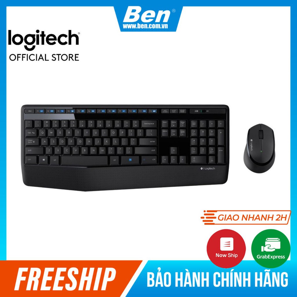 Bộ bàn phím máy tính và chuột không dây Wireless Logitech MK345 - Bảo hành chính hãng Logitech 12 Tháng - Ben Computer Store