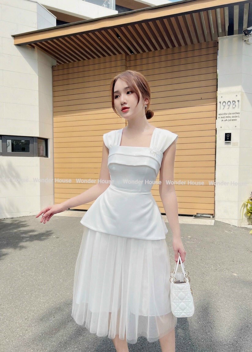 [one size dưới 54kg tùy chiều cao] đầm váy nữ sét 2 món áo & chân váy siêu xinh