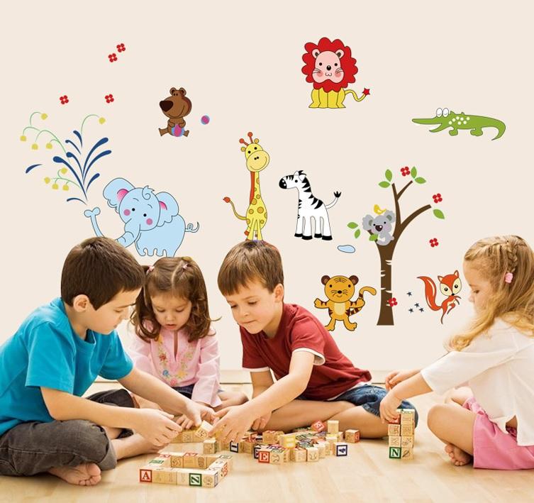 Decal dán tường Voi phun nước -T153-kiddecals