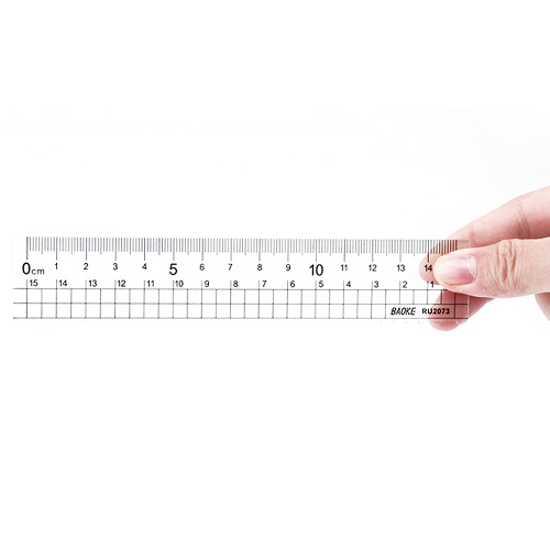 Thước cứng 15cm, độ trong suốt cao Baoke RU2073