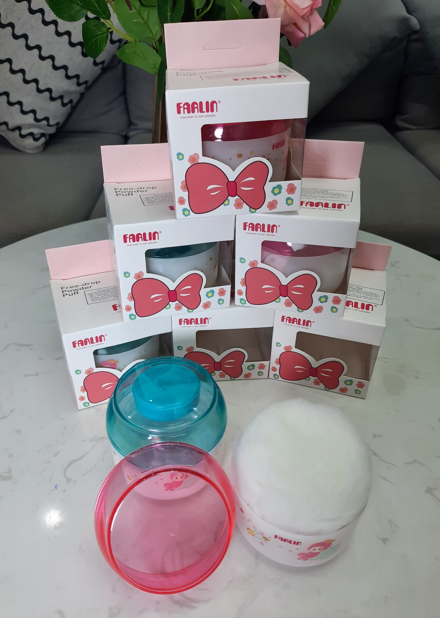 Hộp Đựng Phấn Rôm Cho Bé FARLIN- Hộp đựng phấn