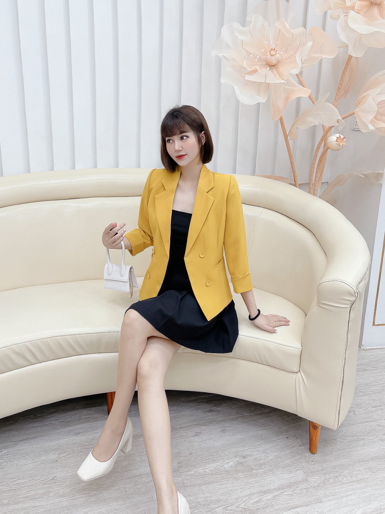 Aó vest cao cấp.3685.aó blazer nữ công sở.