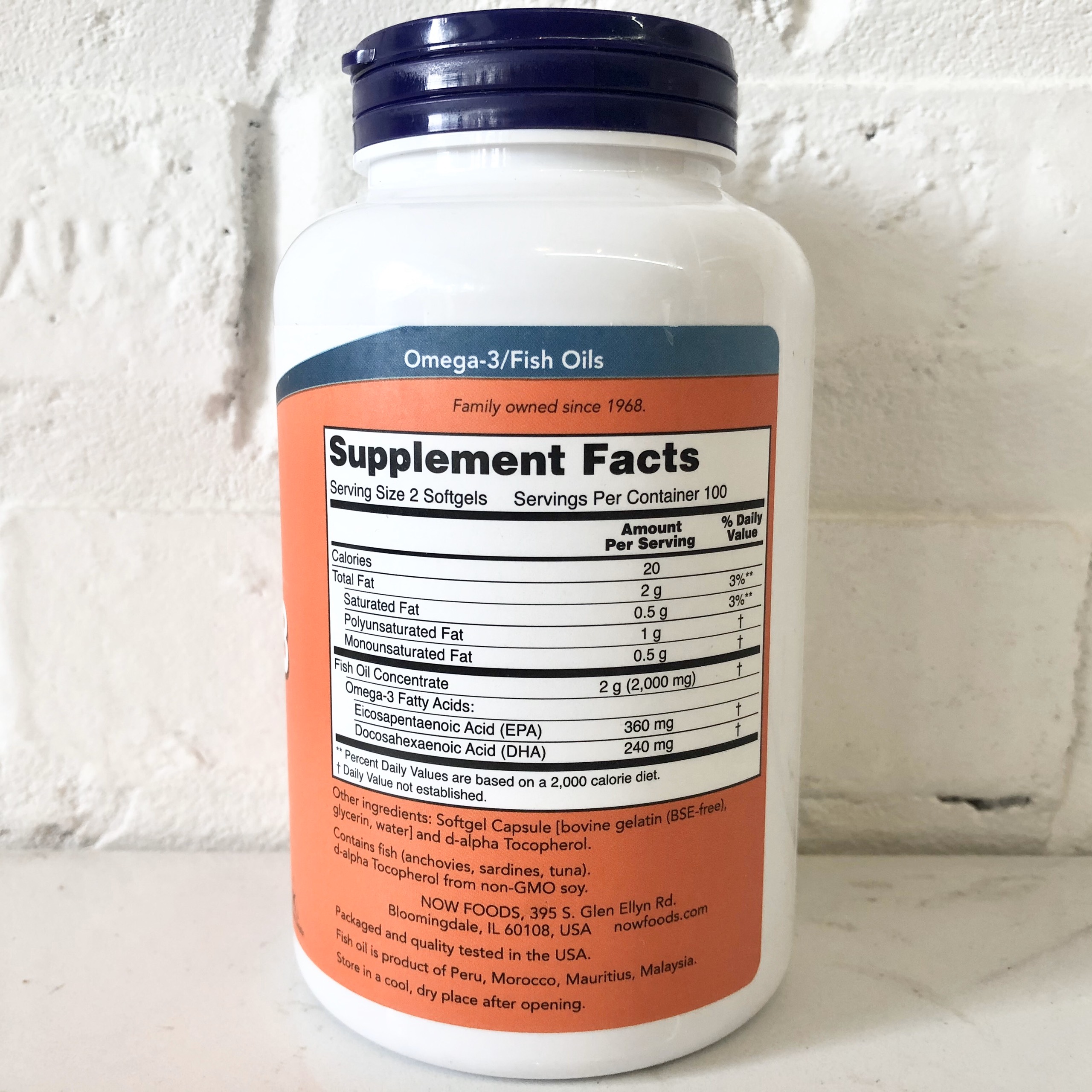 Dầu cá Omega 3 NOW - 200 viên