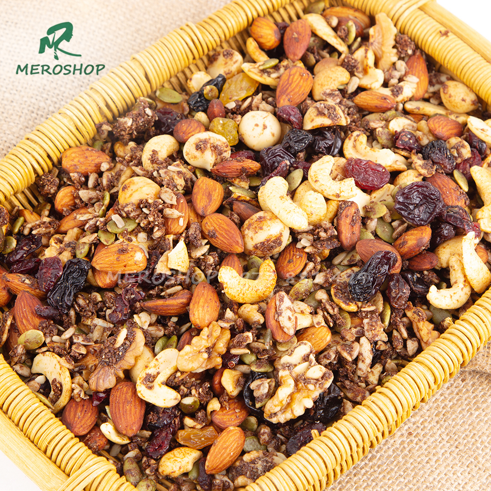500GRAM GRANOLA SIÊU HẠT 100% HẠT NƯỚNG MẬT ONG