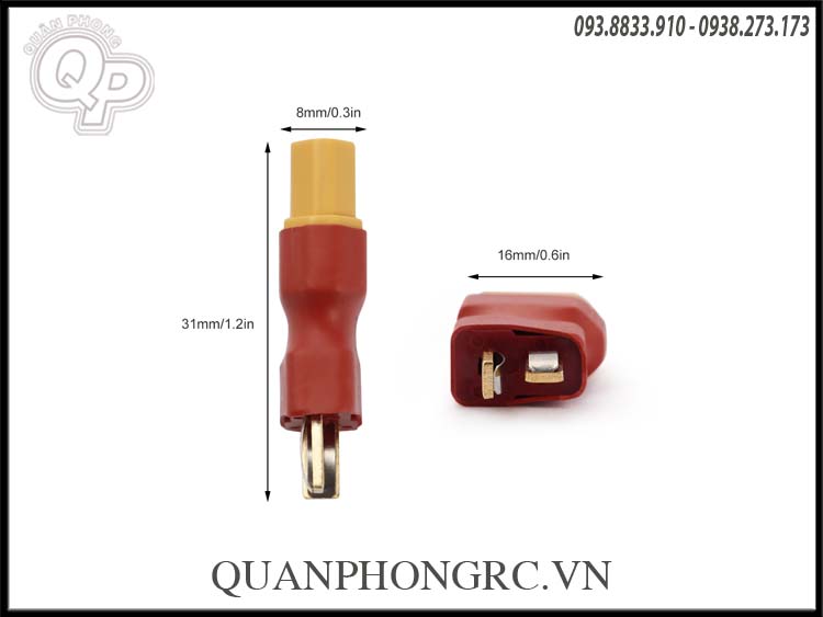 Jack chuyển từ đầu XT60 sang đầu jack chữ T dành cho máy bay điều khiển từ xa