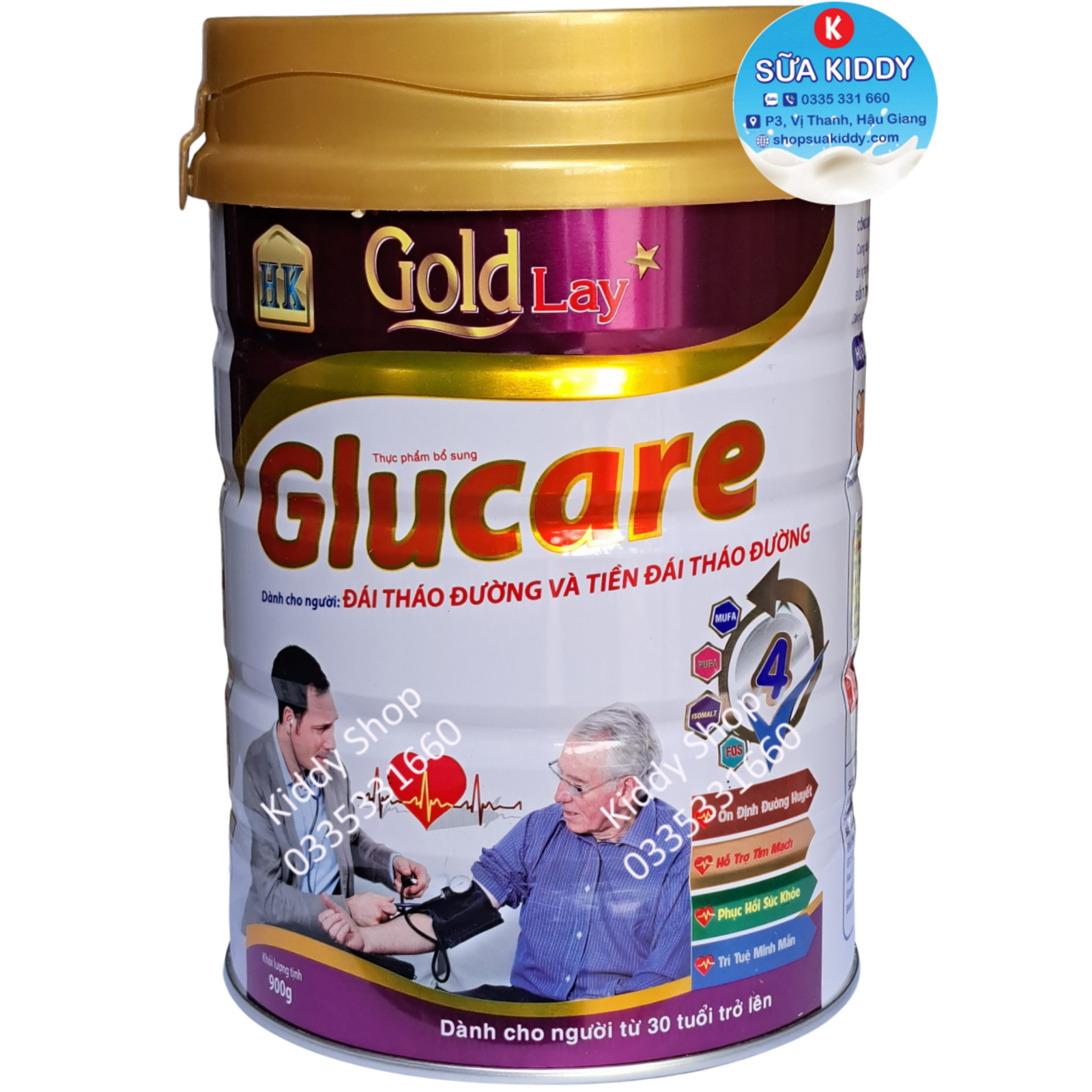 Sữa tiểu đường Goldlay Glucare 900g dành cho người tiểu đường và tiền tiểu