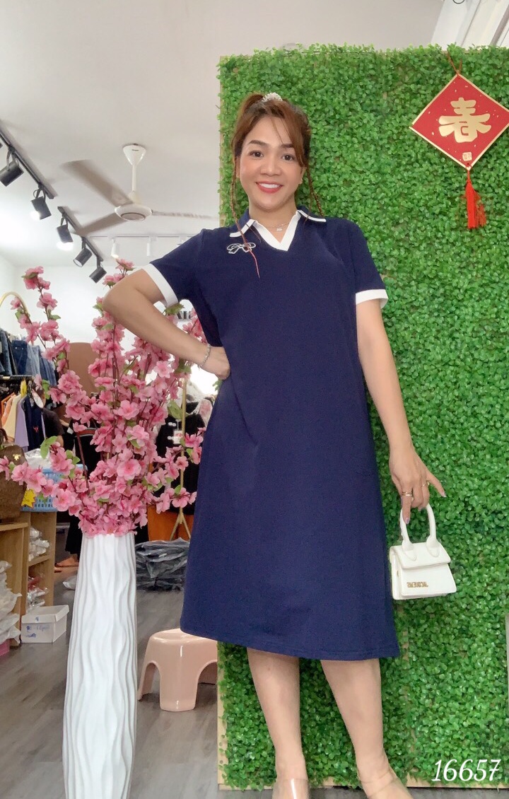 Đầm BIGSIZE Polo 1 Nơ 16657