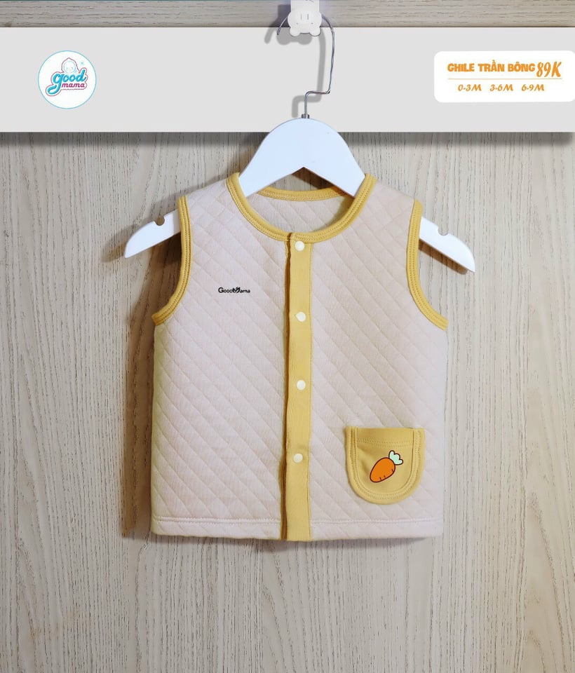Gile trần bông Goodmama cho bé 0-9M