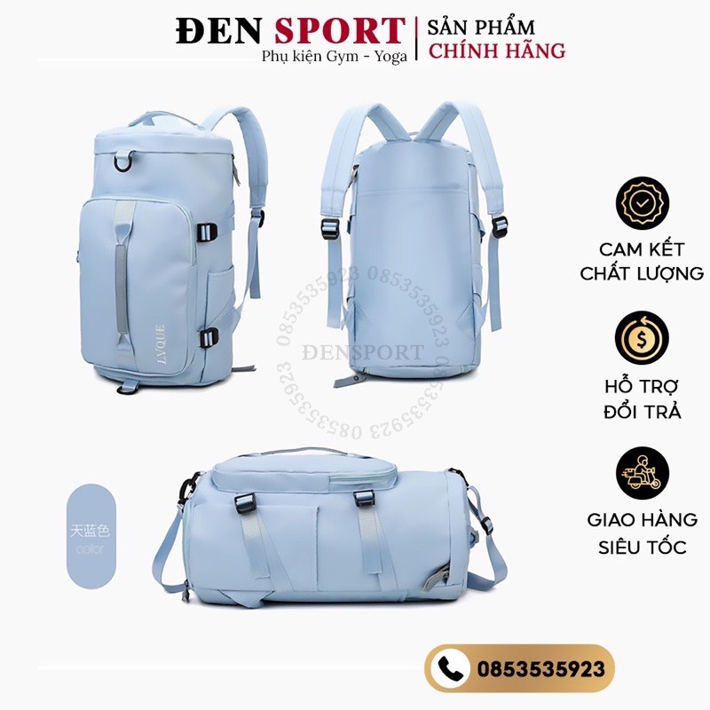 Balo vải canvas kiêm túi trống du lịch phượt đa năng shopaha247 màu ka ki  mã 0508 - balo bao bố màu ka ki