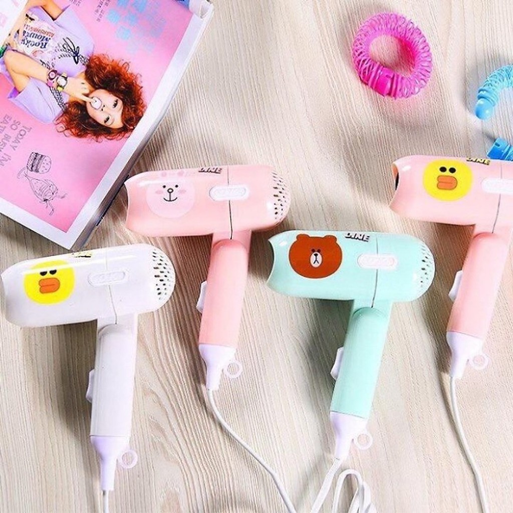 Máy Sấy Tóc Mini Hình Thú Gấp Gọn Dễ Thương