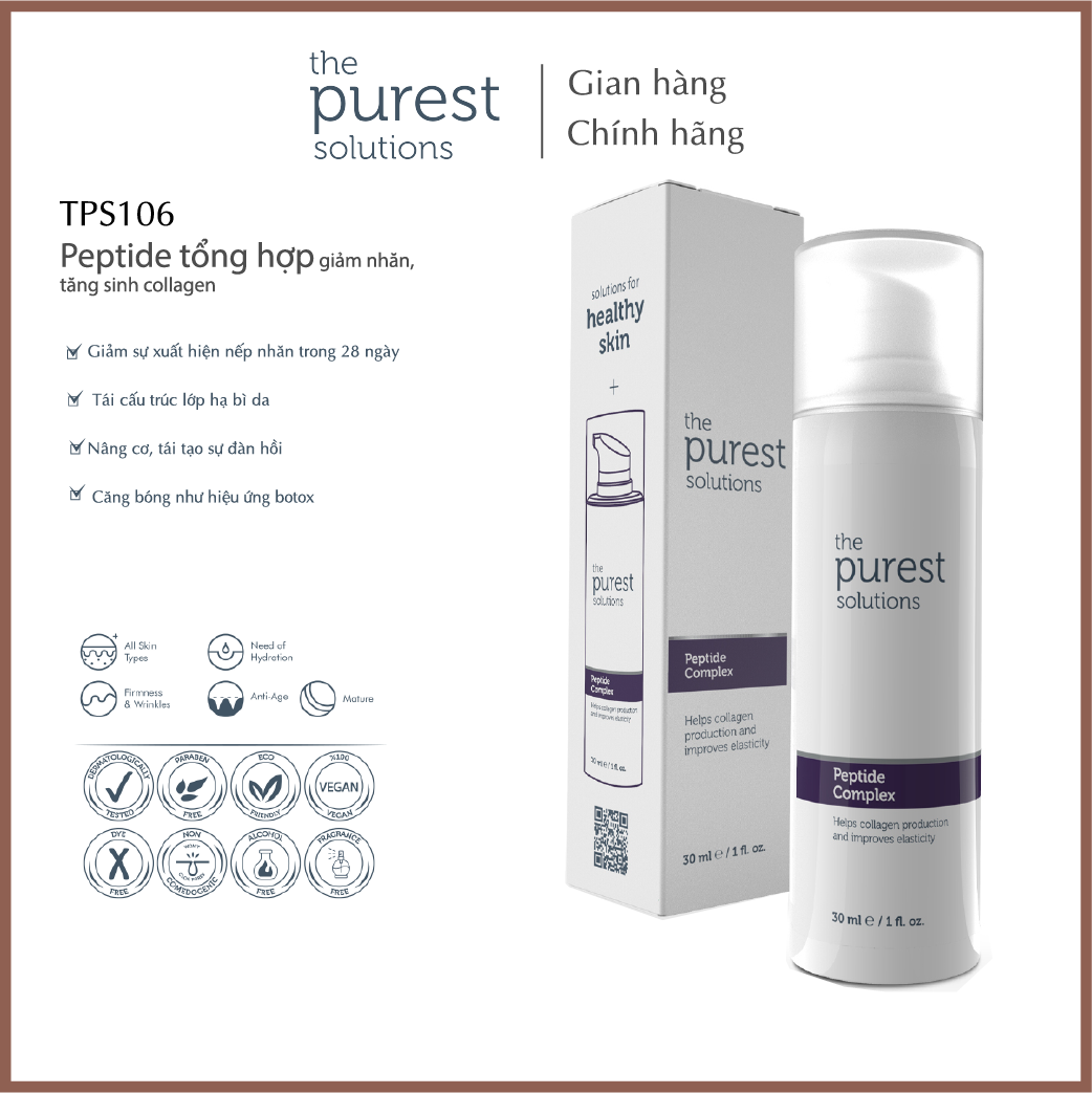 Serum peptide complex the purest solutions reduce wrinkles, increase collagen skin 30ml TPS106