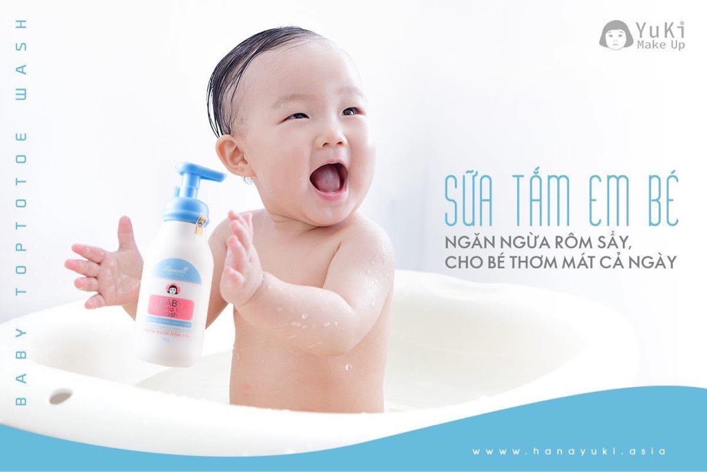 Sữa Tắm Em Bé Hanayuki - Hanayuki Bay Top Toe Toe