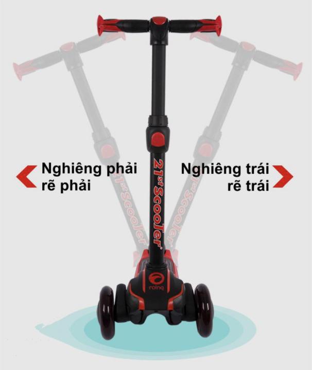 PKTL - Xe trượt scooter 21st có giảm xóc, 3 bánh phát sáng cho bé