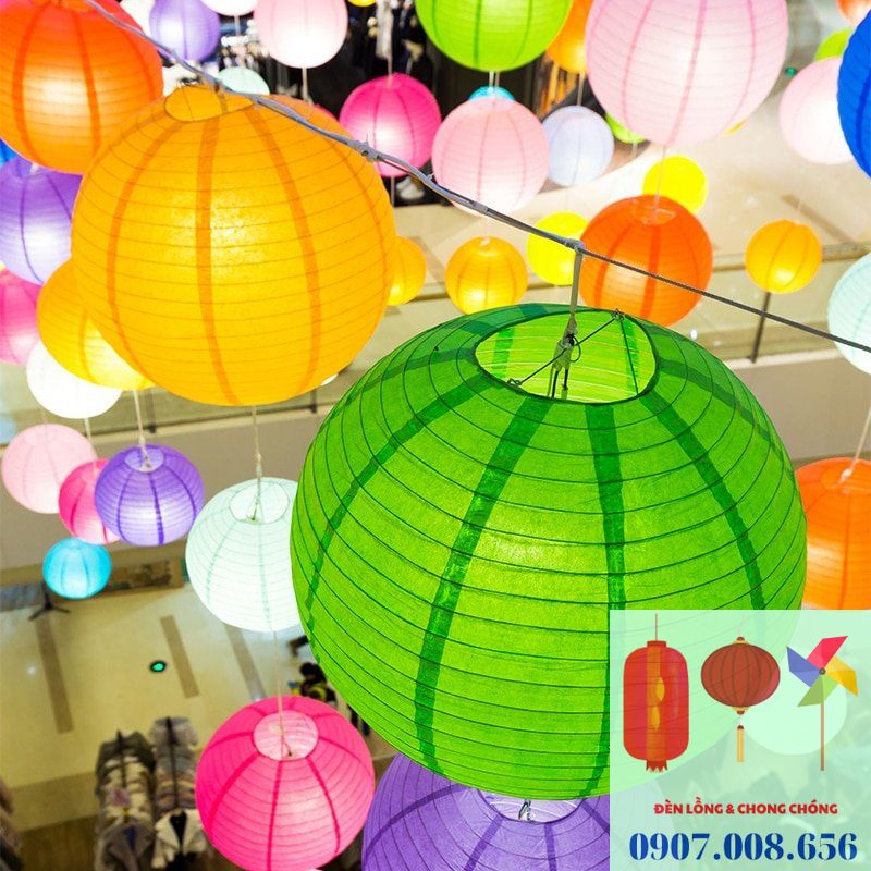 Đèn Lồng Giấy nhật bản 30cm , lồng đèn giấy trang trí