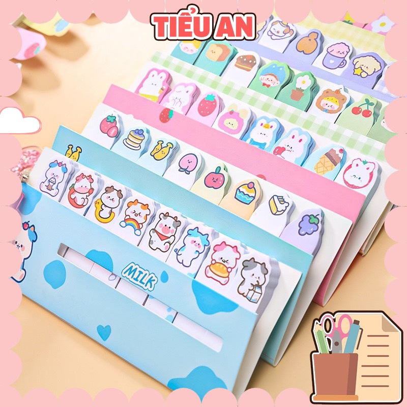 Giấy Note Đánh dấu trang hình thú đứng - Sticker