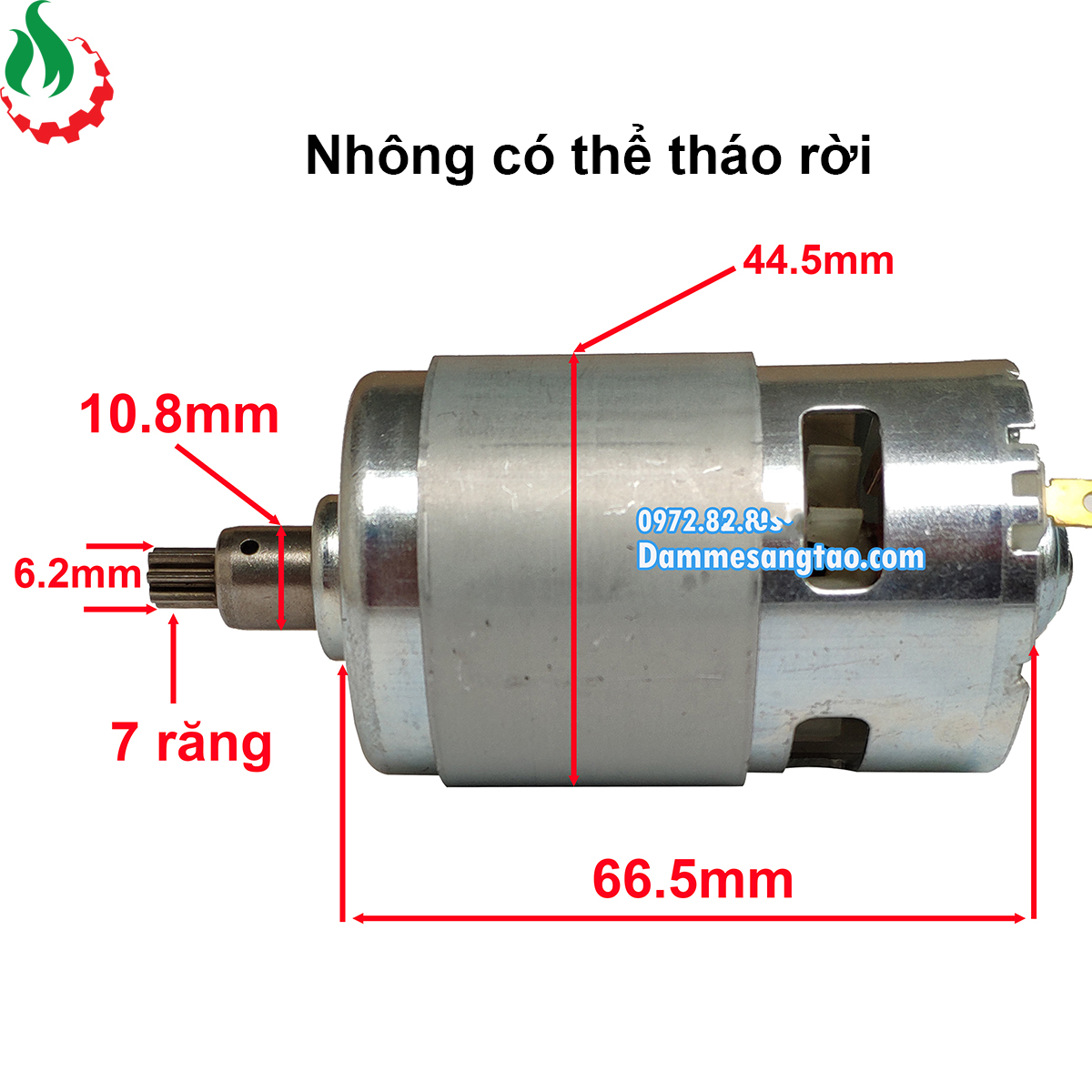 Motor 18v 775 trục tròn công suất cao