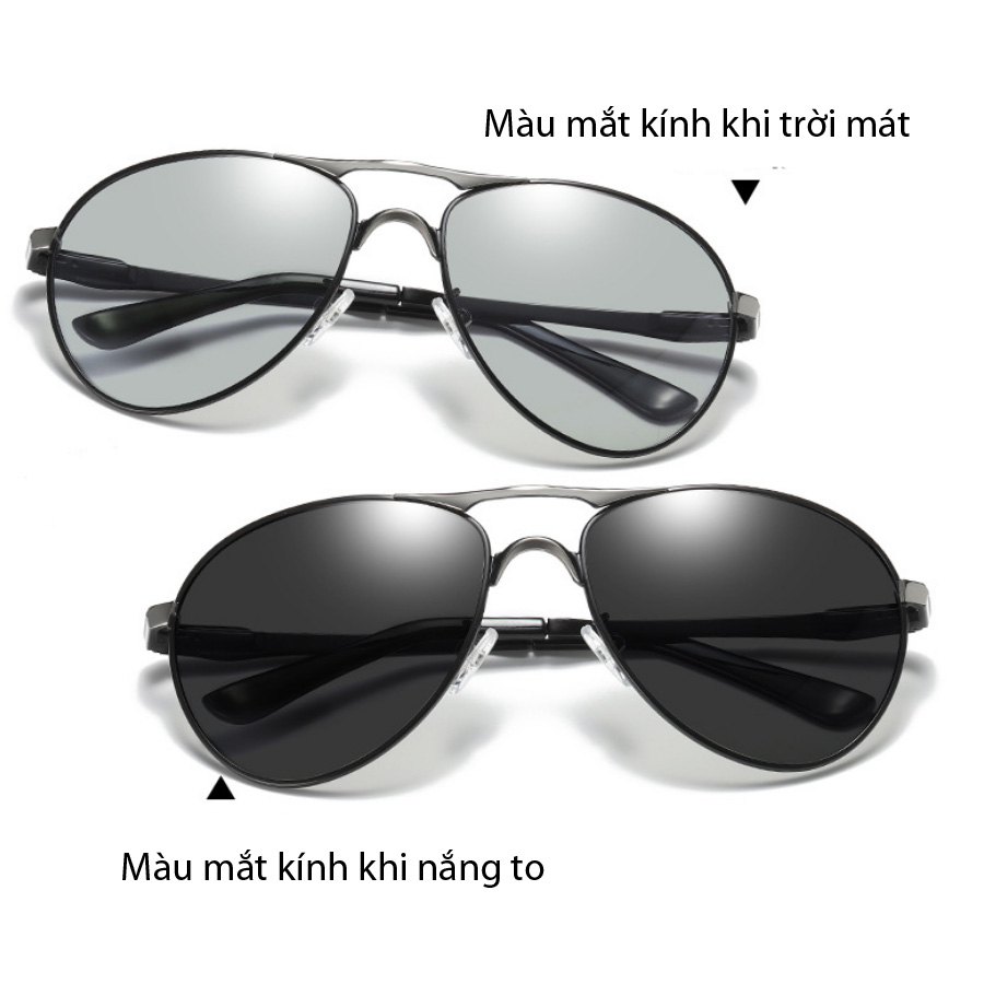 Kính mát đổi màu đi ban ngày kiểu phi công BN8722