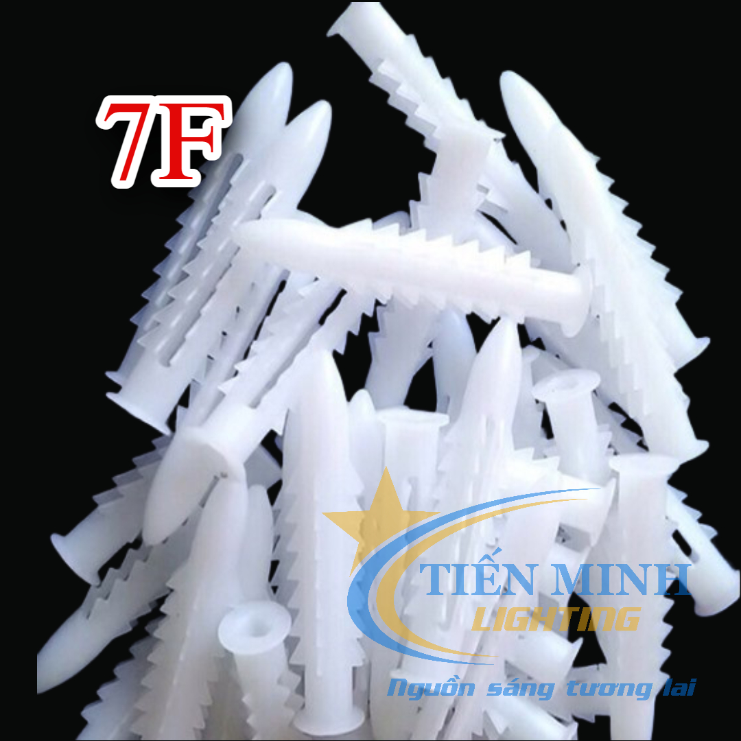 (Bịch 1000 con) Tắc kê nhựa (nở nhựa) 6 khía nhiều kích thước, nhựa nguyên sinh, giúp cố định vít