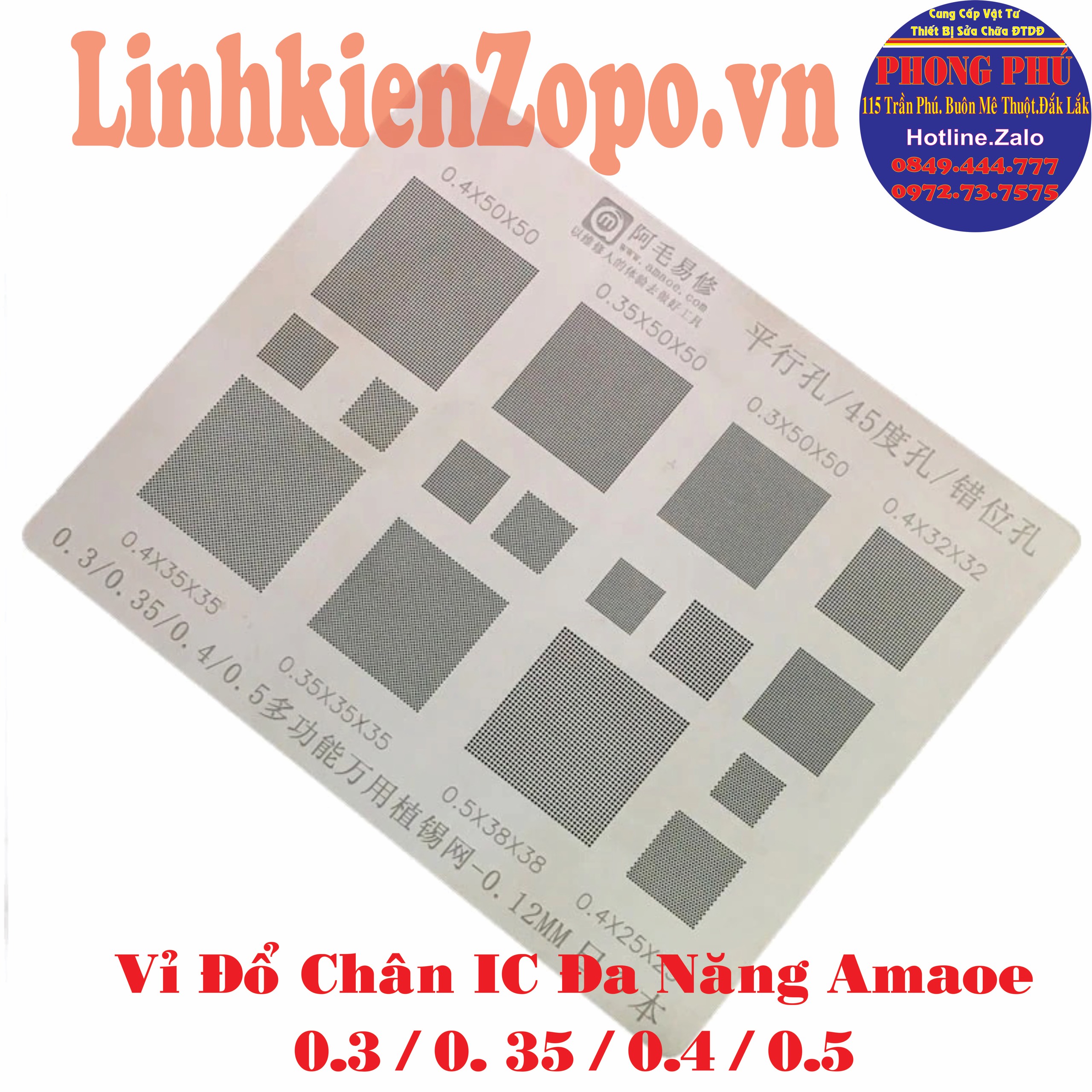 Vỉ Đổ Chân IC Đa Năng M Amaoe 45(0.3 / 0.35 / 0.4/ 0.5)