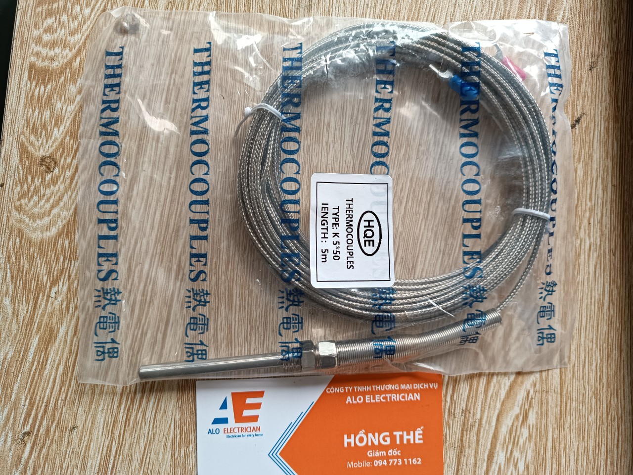 Dây cảm biến nhiệt loại đầu dò 5cm