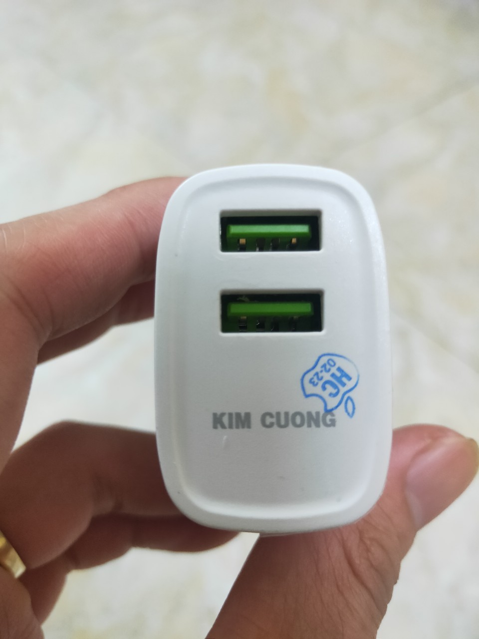 Củ sạc nhanh 3A kim cương kmg 603 2 cổng sạc usb