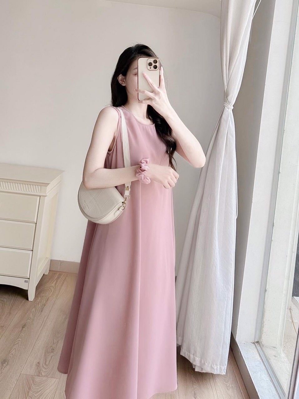Váy bầu dáng dài đầm bầu dài VIBA