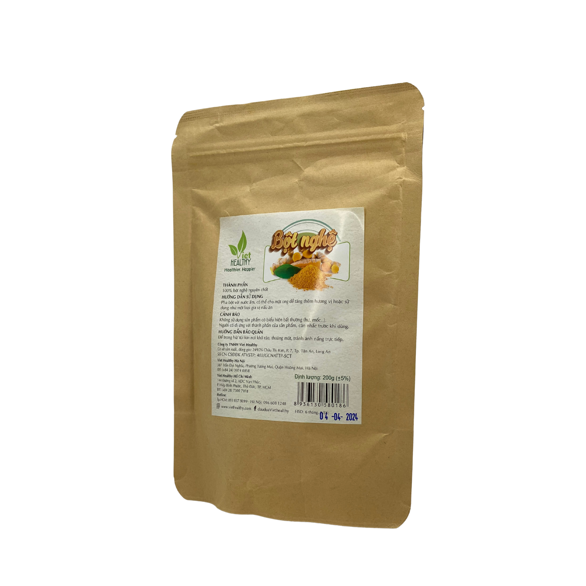 Bột nghệ nguyên chất Viet Healthy 200gr