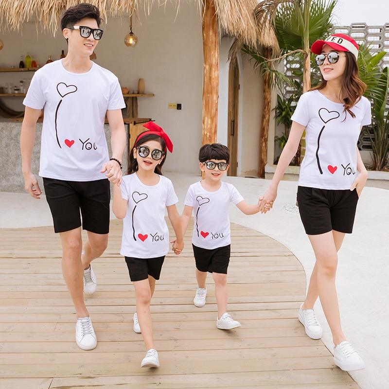 Sét Đồng phục gia đình 3 người Đủ màu hình in sắc nét phù hợp với mặc hàng ngày, Mặc Áo đồng du lịch đi du lịch, đi biển có tại Hoanghoaishop
