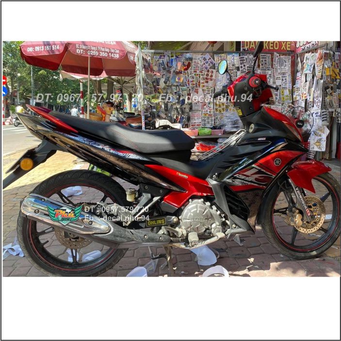 Tem rời Exciter 135 Lc đỏ đen (H) - mẫu mã đa dạng - chi tiết sắc nét - nhận làm Tem rời theo yêu cầu