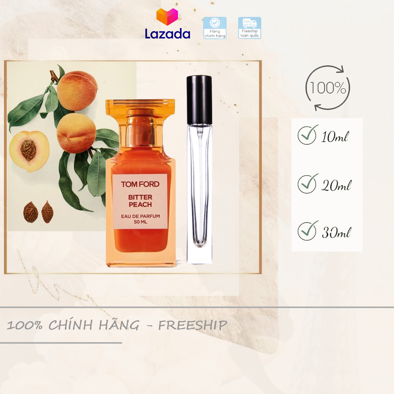 [Chiết 10-20-30ml] Unisex Tom Ford Bitter Peach EDP
