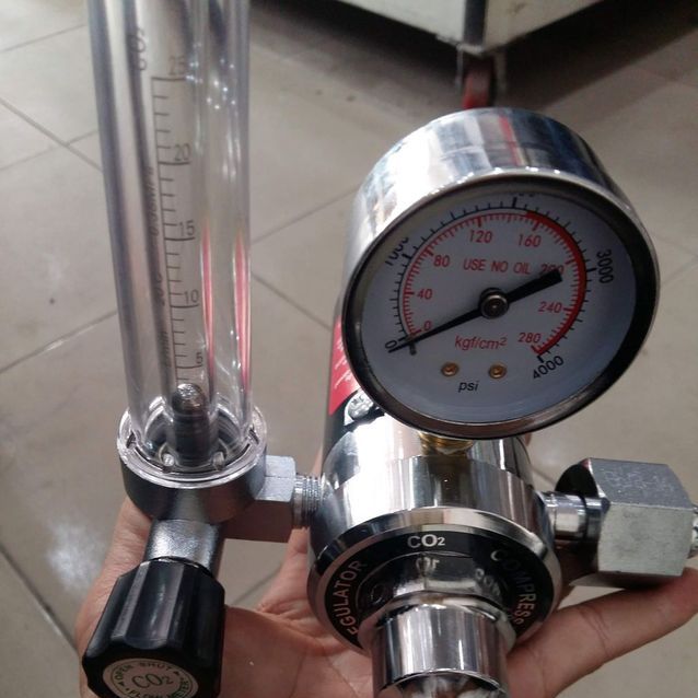 Đồng hồ khí CO2 Weldcom dùng cho máy hàn Mig