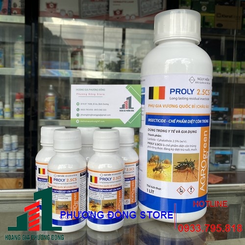 Thuốc diệt ruồi, muỗi Proly 2.5CS - Chai 1 lít