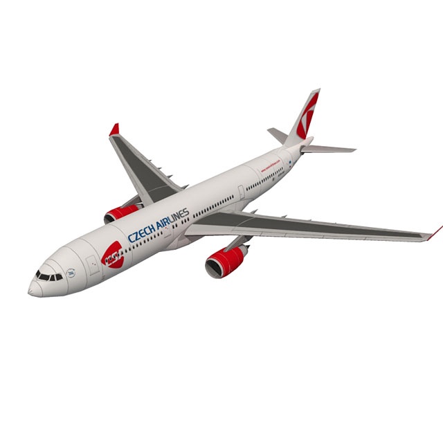 Mô hình giấy 3D  máy bay A330-300 CSA Czech Airlines