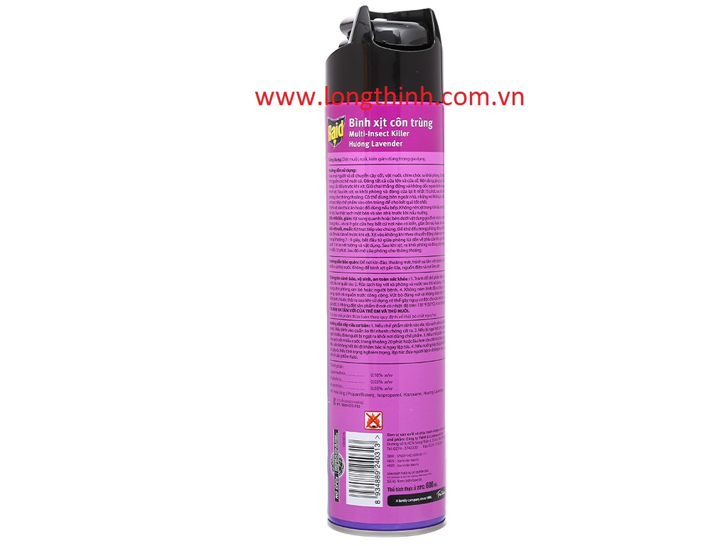 [HCM]Xịt côn trùng Raid hương Lavender 660ml