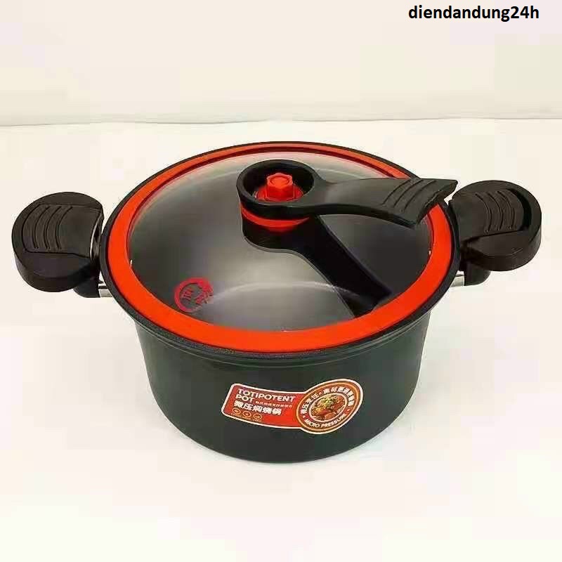 Nồi áp suất, Nồi hầm cháo, Kho cá đa năng mini totipotent pot 3.5L dùng cho mọi loại bếp từ, bếp gas, bếp hồng ngoại