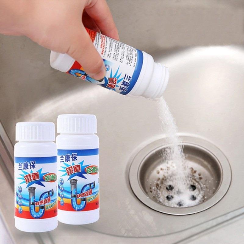 Dụng cụ thông tắc bồn cầu - Bột thông tắc cống 110g