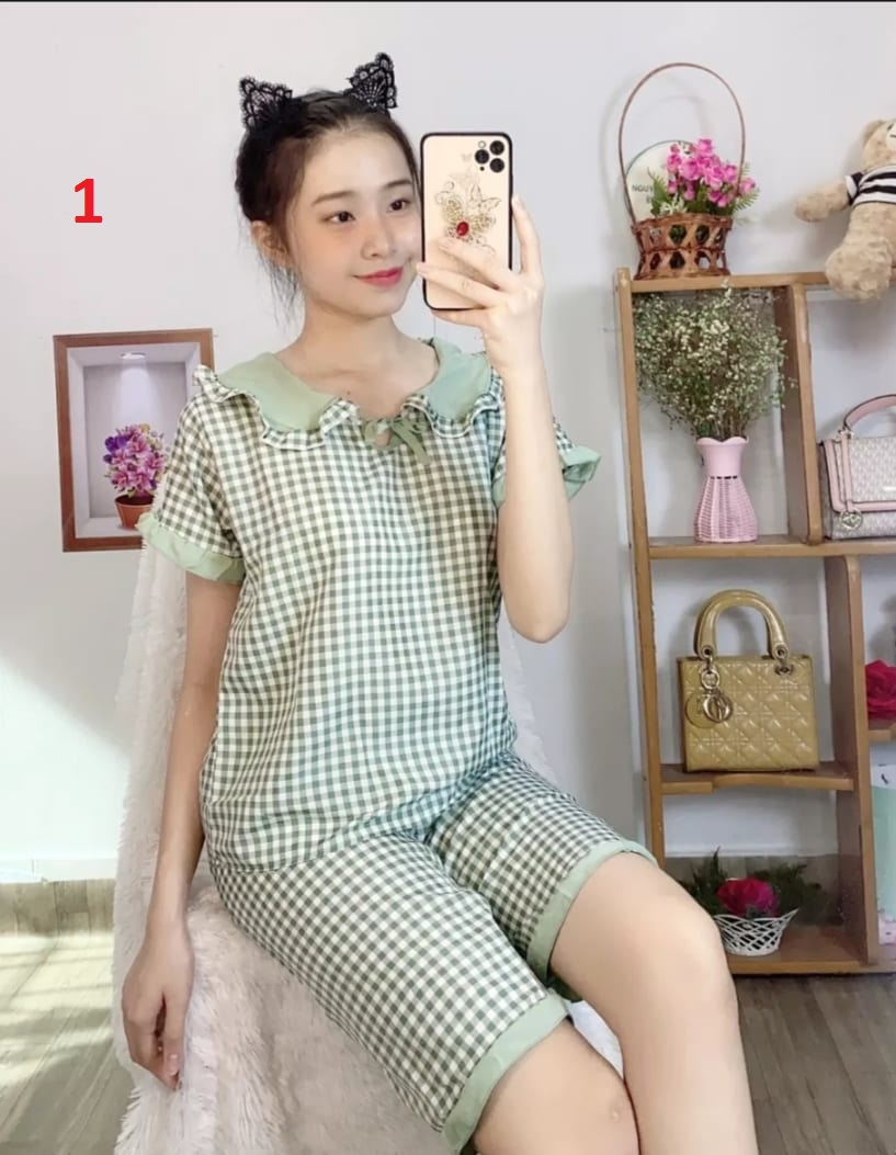 [HCM]ĐỒ BỘ NỮ KATE LỤA CARO, QUẦN LỮNG, 37 -> 57kg