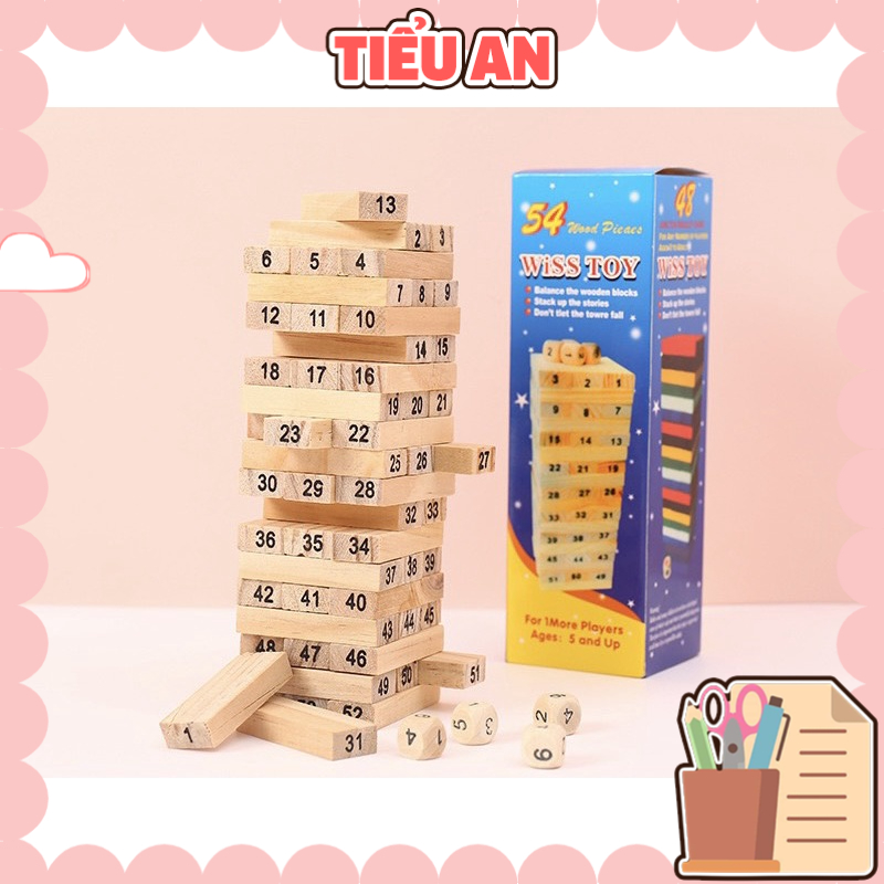 Đồ chơi thông minh/ đồ chơi rút gỗ kèm số cho bé & người lớn