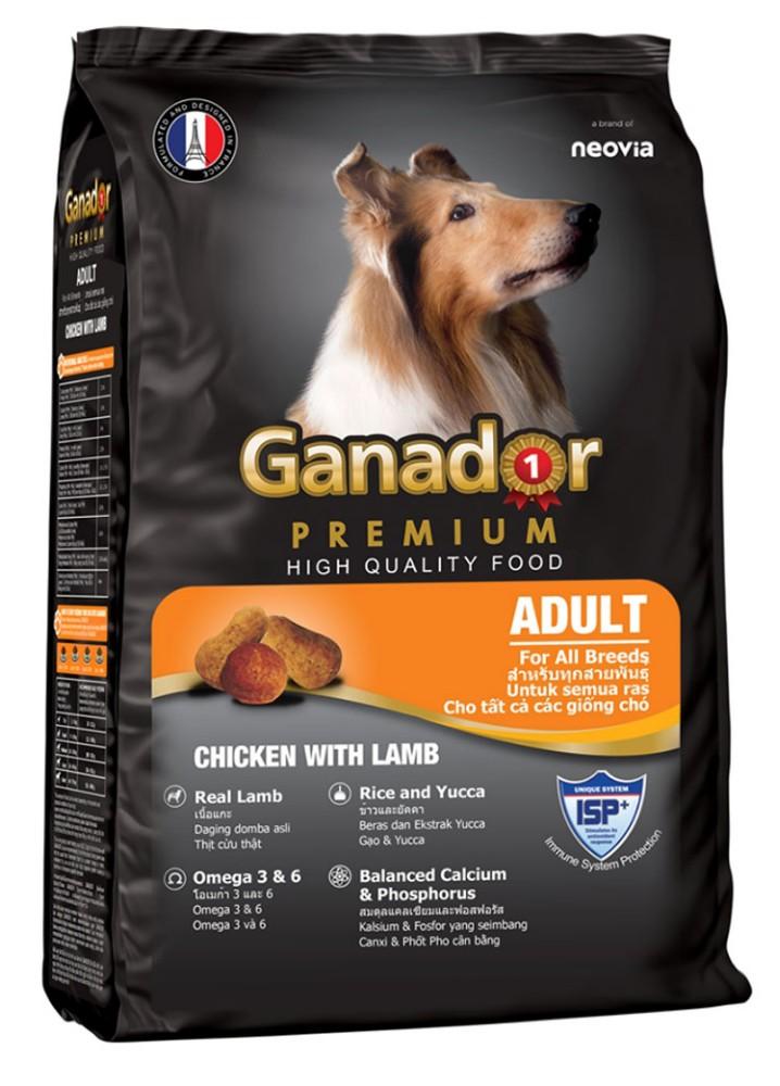 Thức ăn cho chó Ganador gói 500 gram, thức ăn cho chó dưới 1 tuổi hương vị cá hồi