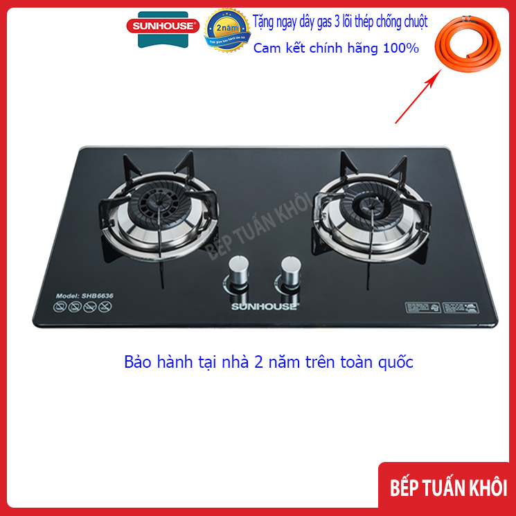Bếp gas âm Sunhouse SHB6636