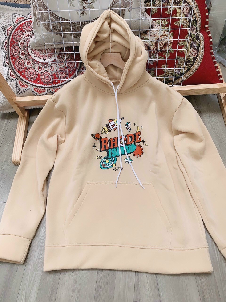 Áo hoodie nữ form rông in hình siêu cá tính phong cách hàn quốc vải dày dặn ấm áp 2020