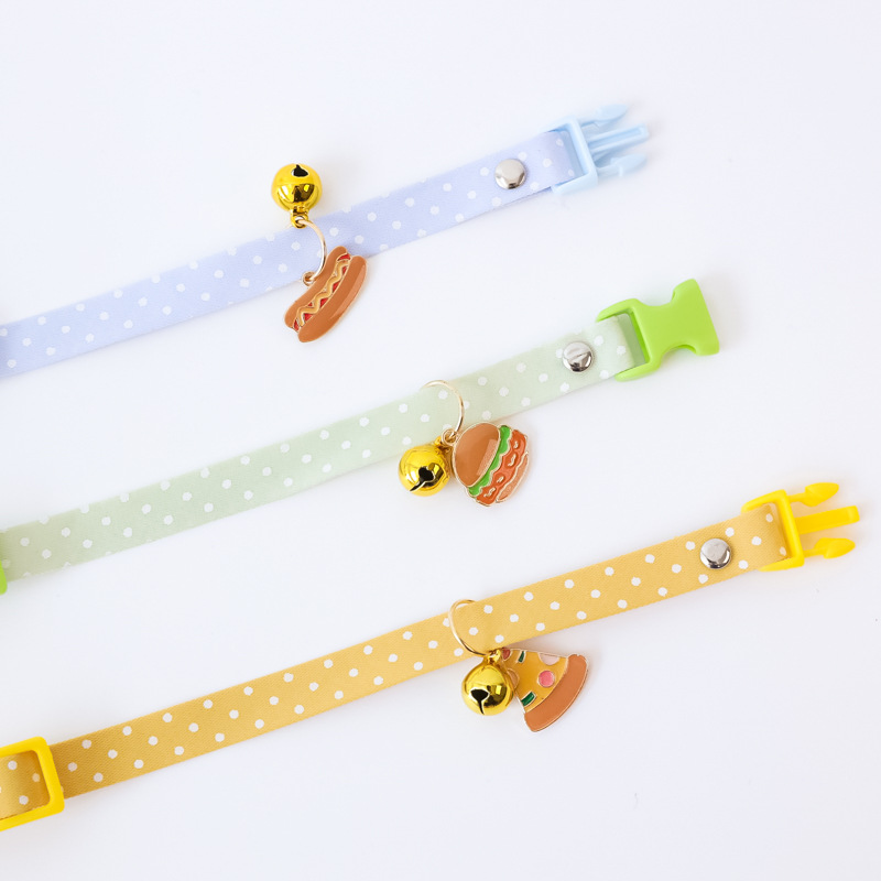 vòng cổ kèm charm thức ăn cho chó mèo