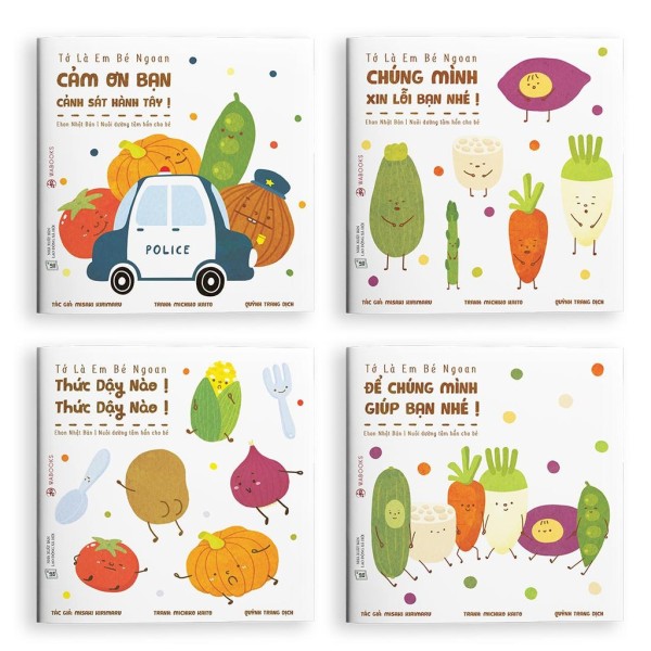 Sách Ehon - Combo 4 cuốn Tớ là em bé ngoan - Dành cho bé từ 2 tuổi