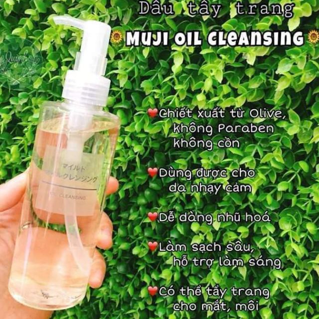 [Nhập RAISINGSTAR18, giảm 30k cho đơn 99k]DẦU TẨY TRANG MUJI NHẬT 200ML.