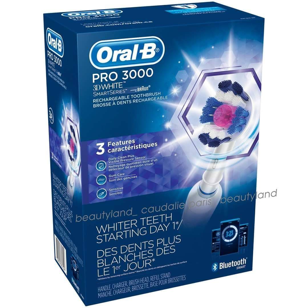 [Lỗi 1 đổi 1 trong 7 ngày ] Bàn chải đánh răng điện Oral-B Pro 3000 3d white kết nối bluetooth