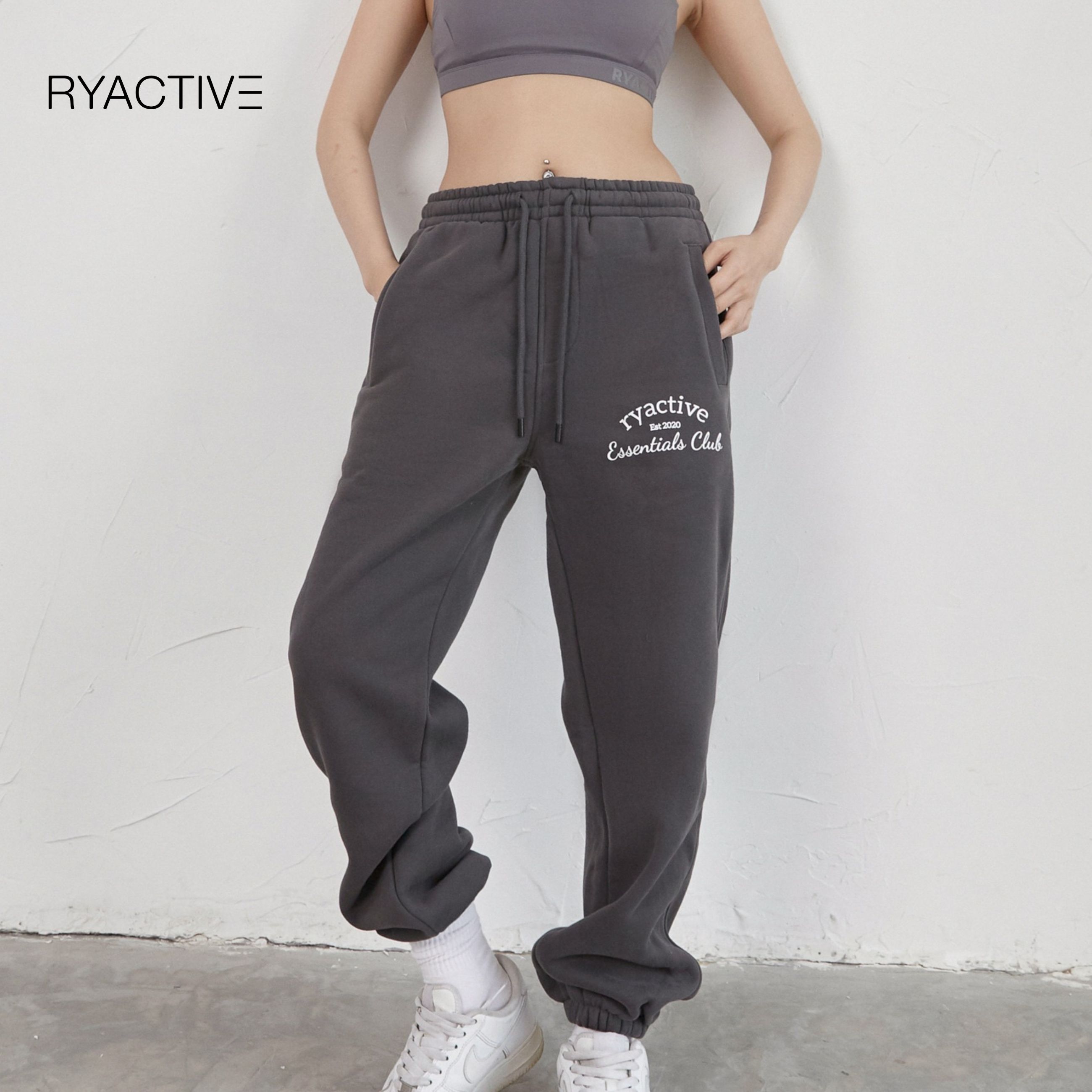 Quần jogger thể thao RYACTIVE - OVERSIZE JOGGER Dark grey