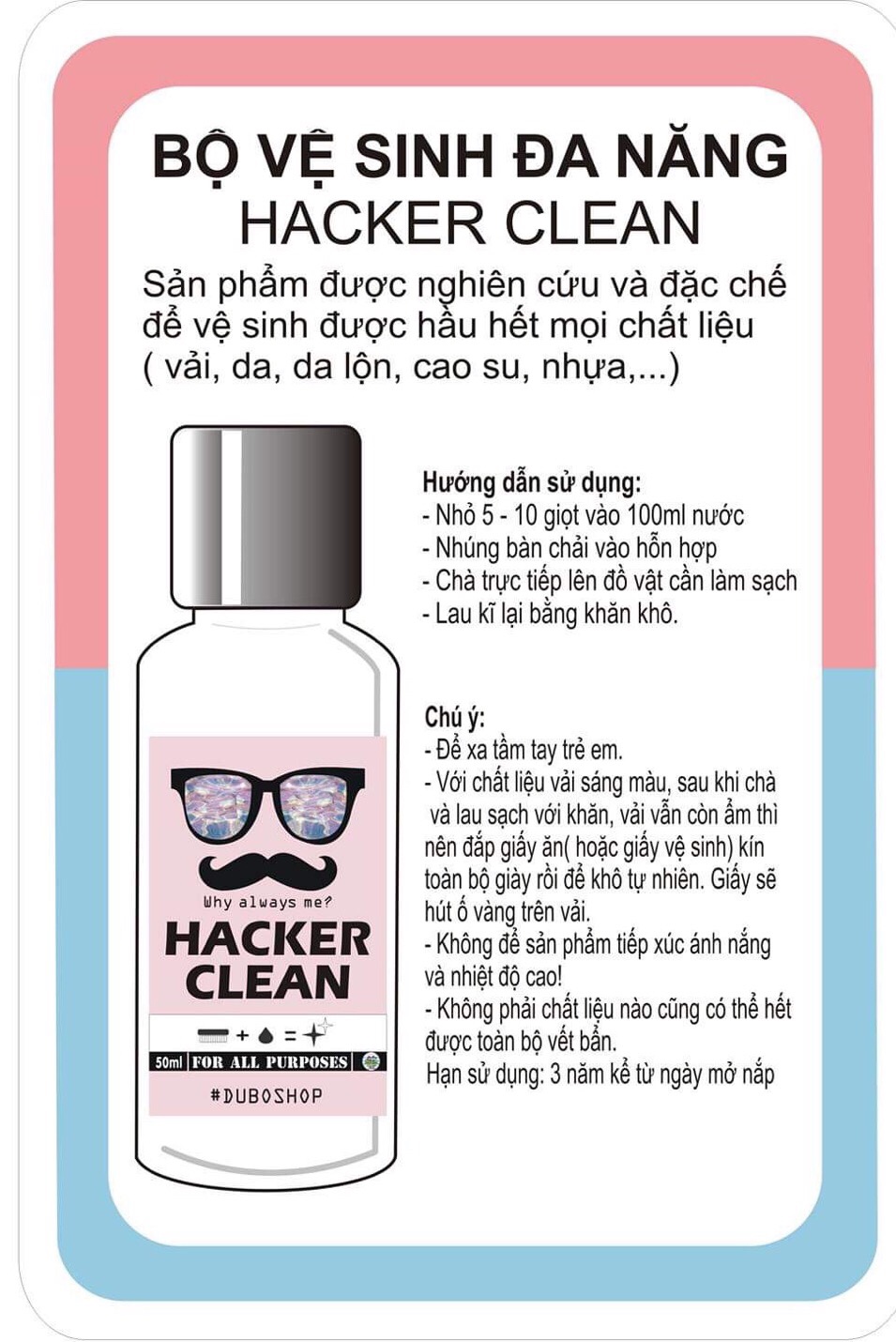 Bộ vệ sinh giày túi chuyên dụng HACKER CLEAN
