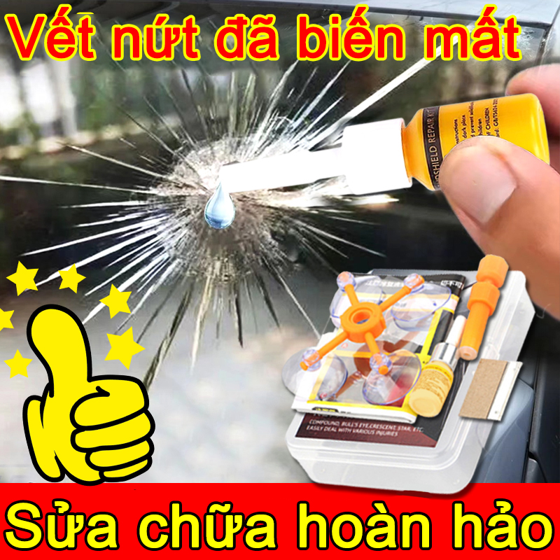 👨‍🔧 Vết nứt đã biến mất👨‍🔧 Bộ dụng cụ hàn kính phụ kiện xe hơi ôtô,keo dán kính ô tô bị nứt Công cụ sửa chữa DIY Khôi phục vết nứt sửa chữa khắc phục kính lái ô tô bị nứt vỡ