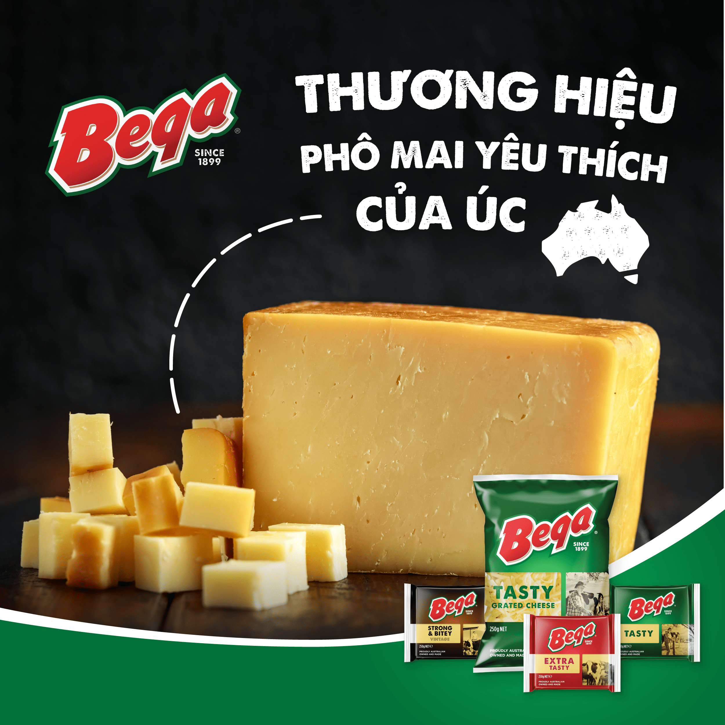 Beta grated tasty pasta cheese 250g - 1 pack