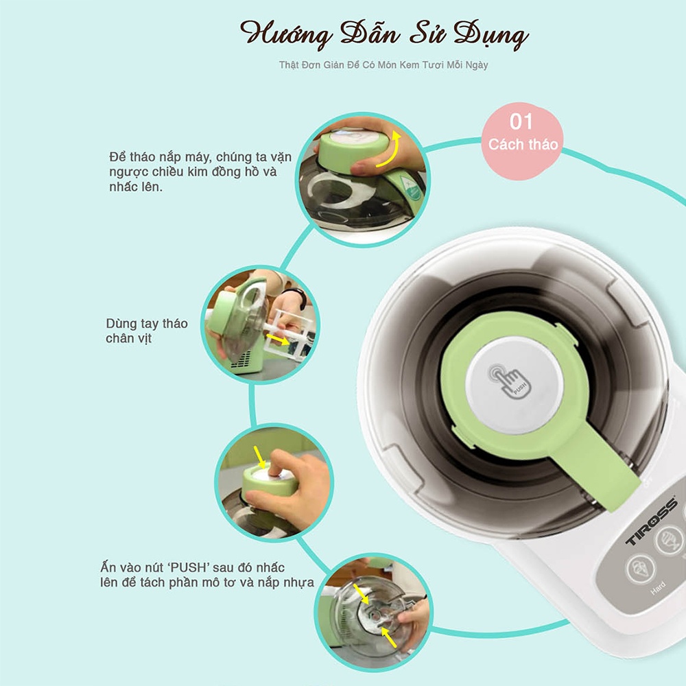 Máy Làm Kem Tự Động Làm Lạnh TS9090